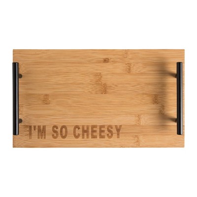 Totalee Gift I’m So Cheesy Cheese Board Bamboo brown