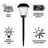 Set of 8 Solar Outdoor Lights - 16-Inch-Tall Stainless-Steel Path Stake Lighting for Garden, Landscape, Yard, and Driveway by Nature Spring - image 3 of 4