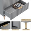 Fluted 5 Drawer Storage Dresser, Tall Modern Chest with Ample Deep Drawers and Wide Top - 4 of 4