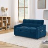 NicBex 47 Inch Loveseat,Modern Comfy Velvet Loveseat Sofa with Adjustable Back & Pull-Out Bed,Small 2-Seater Couch for Living Room - 2 of 4