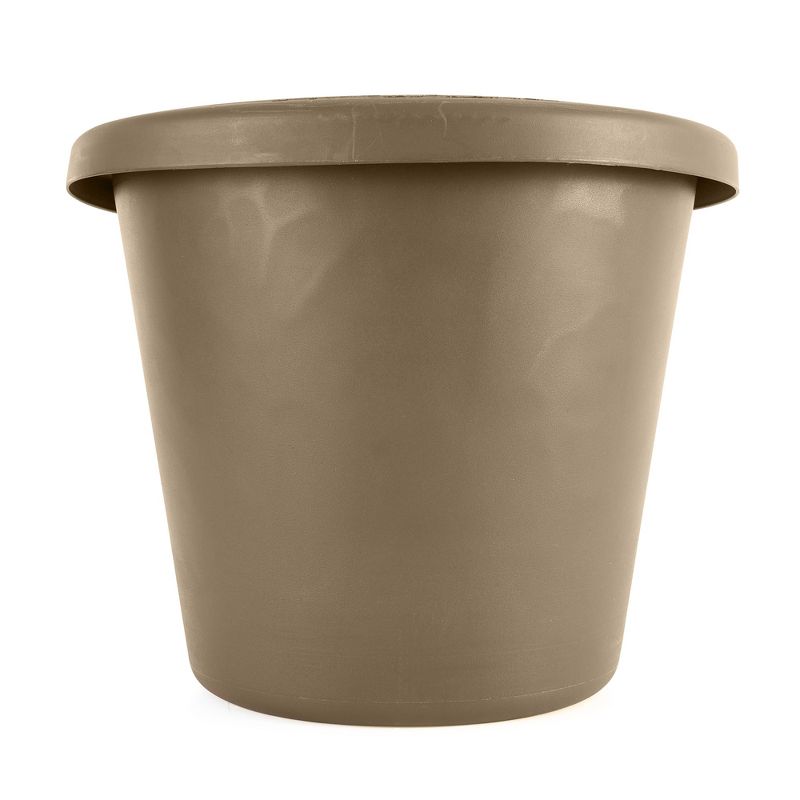 The HC Companies 16 Inch Indoor/Outdoor Classic Plastic Flower Pot Container Garden Planter with Molded Rim and Drainage Holes, Sandstone, 3 of 8