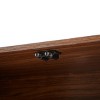 INFURNIC Decorative Storage Cabinets Wave Pattern Sideboard Buffet Cabinet with Vertical Stripes and Press-Spring Doors, Brown, 64"*15"*24" - 2 of 4