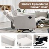 PAGED Modern Upholstered Rocker Accent Chair Swivel Recliner Chair with Tall Back for Living Room, Reading Room - 4 of 4