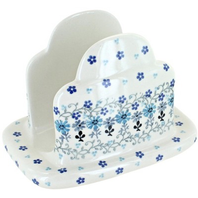 Blue Rose Polish Pottery Celeste Napkin Holder