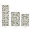 Medallion Collection 3 Piece 100% Cotton Tufted Bathroom Rug Set  with Non-Slip Backing, Machine Washable, Tumble Dry Bath Mat - 2 of 4