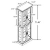 SKRAN 71" H Lighted Curio Cabinet Display Case, Wooden Cabinets with Adjustable Shelves and Tempered Glass Door for Living Room - 3 of 4