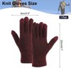 Unique Bargains Touchscreen Winter Anti-Slip Common Size Warm Hiking Gloves 8.7" x 3.5" 1 Pair - 2 of 4