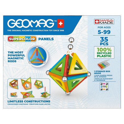 Geomag Supercolor Recycled Magnetic Set - 35 Pieces