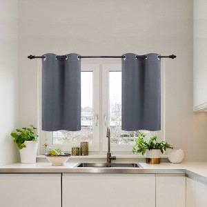 PiccoCasa Window Rod Pocket Valance Thermal Insulated Curtain Panels 2Pcs - 1 of 4