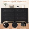 Dresser for Bedroom, Large 6 Drawer Dresser with Deep Drawers & Metal Knobs, Modern Wooden Double Chests of Drawers - 4 of 4
