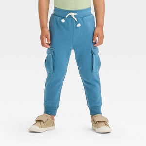 BLUE PANTS REGULAR FIT JOGGER STYLE IN FRENCH TERRY, BABY