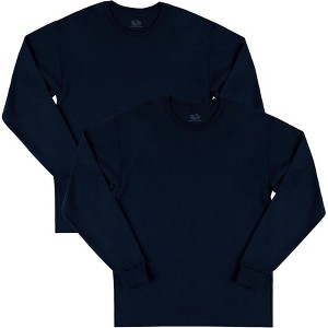 Fruit of the Loom Mens Eversoft Cotton Long Sleeve T Shirts 2-Pack - 1 of 3