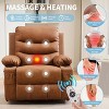 GustoWave Oversized Swivel Rocker Recliner Chair with Massage & Heat - Manual Fabric Lazy Boy Swivel Reclining Chair for Adults - 4 of 4