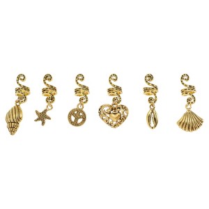 Unique Bargains Snake-shaped Leaves Hair Cuffs Dreadlock 6 Pcs - 1 of 4