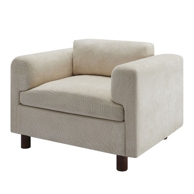 NicBex Woven Velvet Oversized Accent Chair,Upholstered Living Room Chairs with Mid-Height Backrest,Modern Armchair,Accent Chairs for Living Room
