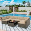 UPTIOT 7-Piece Wicker Outdoor Patio Conversation Sofa Set - 2 of 4