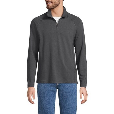 Lands' End Men's Long Sleeve Raglan Hybrid Quarter Zip