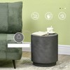 FONTOI Round End Table with 4 Adjustable Feetp, Decorative Side Table for Home Bedroom Living Room Patio, Dark Gray, 14.5"*17"*14.5" - 2 of 4
