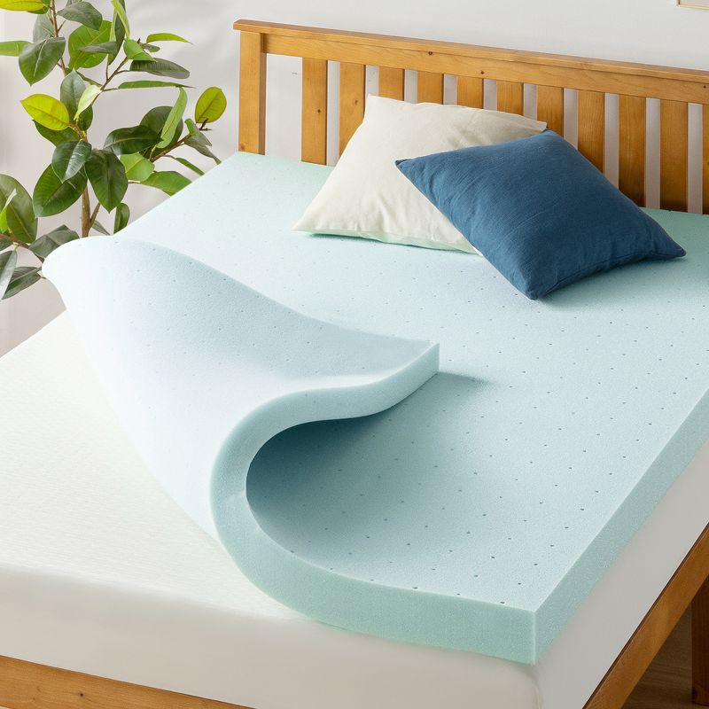 Mellow Ventilated Memory Foam Cooling Gel Infusion 4" Mattress Topper, 1 of 10