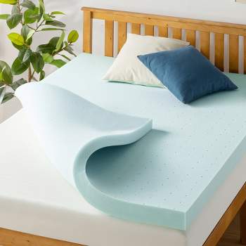 Mellow Ventilated Memory Foam Cooling Gel Infusion 4" Mattress Topper