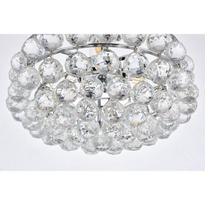 Savannah 14" Chrome Flush Mount with Crystal Accents