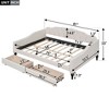 PAGED Full Size Upholstered Daybed Modern Tufted Bed Wooden Bed Frame for Bedroom and Living Room - 3 of 4