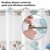 Americanflat 72x75 Hookless Shower Curtain - Floral Blue and Pink Shower Curtain with Sheer Panel, Snap-In Liner, and Grommets - 100% Polyester - 3 of 4