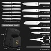 Knife Set-15PCS Kitchen Knife Set Japenese High Carbon Stainless Steel Knives Set, Dishwasher Safe Knife Block Set, Black - 3 of 4