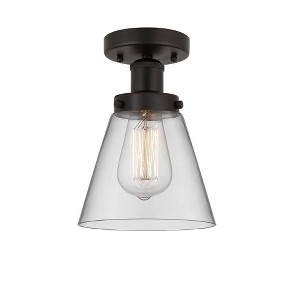 Cone - 1 Light Semi-Flush Mount In Industrial Style-8.25 Inches Tall and 6.5 Inches Wide - 1 of 1