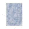 Sky Blue Denim Blue And Ivory Abstract Washable Indoor Outdoor Area Rug - 3 of 4