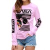 Nlife Women Long Sleeve White NASA Letter Print T Shirt Autumn Winter - 4 of 4