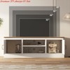 Living Room Farmhouse TV Stand for 65 Inch TVs Entertainment Center with Storage Cabinets - Ample Organized Storage - 2 of 4