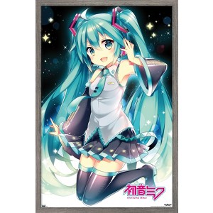 Trends International Hatsune Miku - Smile Framed Wall Poster Prints - 1 of 4