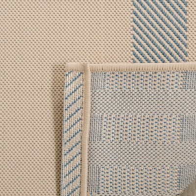 Reversible Beige Synthetic Rectangular Stain-Resistant Rug, 2' x 3'7"
