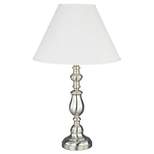 27" Traditional Metal Table Lamp with Brushed Base Silver - Ore International
