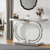 MAYEERTY 39-Inch Modern Mirrored Console Table - Sofa Table for Hallway & Living Room - 2 of 4