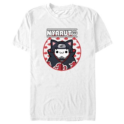 Men's Naruto Nyaruto Itachi Circle Portrait T-Shirt