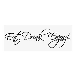 Unique Bargains Eat Drink Enjoy Quote Removable PVC Art Decals Home Office Decor Wall Sticker - 1 of 4