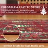 Christmas Area Rug, Xmas Tree Print Foldable Carpet with Non Slip Backing, Low Pile Stain Resistant Floor Carpet for Living Room, Bedroom - 4 of 4