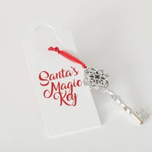Santas Magic Key Door Hanger Multicolor 10.25"H Wood - 1 of 4