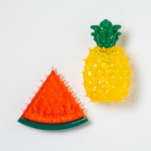 Freezable Rubber Fruit Dog Toy Yellow Sun Squad Target
