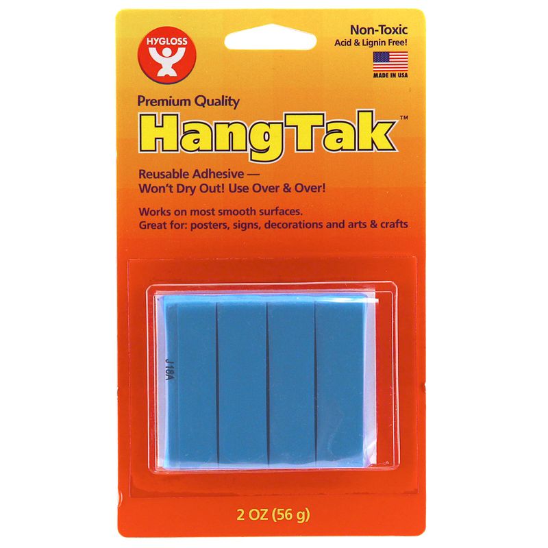Hygloss® HangTak™ Reusable Adhesive, Blue, 2 oz. Per Pack, 12 Packs, 2 of 4