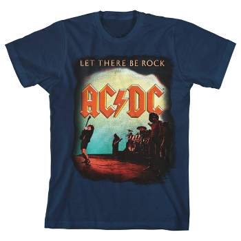 AC/DC Let There Be Rock Navy Boy's Short-Sleeve T-shirt