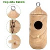 iMountek"2-Pack Wooden Hummingbird Houses for Outdoor Hanging, Bird Nest Feeder & Garden Decoration"Wood - 3 of 4