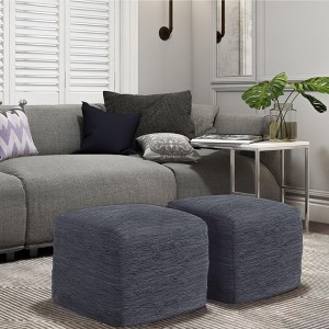 PAGED Chic Pouf Ottoman, Multifunctional Footstool for Living Room and Bedroom, Simple and Stylish Design - 1 of 4
