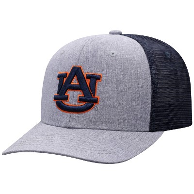 NCAA Auburn Tigers Men's Gray Chambray with Hard Mesh Snapback Hat