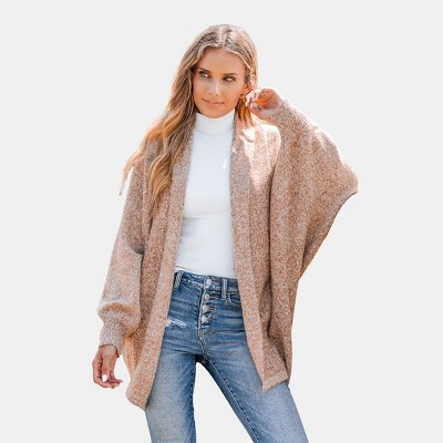 Women's Open-front Cardigan - Universal Thread™ Light Brown Xl