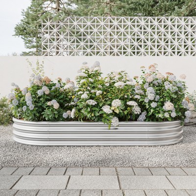 Dolonm 1PCS 4x2x1ft Galvanized Raised Garden Bed | Rust-Resistant | Adjustable Modular Design | Easy Assembly | American Style