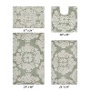 Medallion Collection 4 Piece 100% Cotton Tufted Bathroom Rug Set  with Non-Slip Backing, Machine Washable, Tumble Dry Bath Mat - 2 of 4