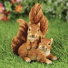 Collections Etc Hand-Painted Playful Squirrels Resin Garden Sculpture 6.25 X 5.75 X 6.5 Brown - 2 of 2